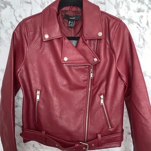 Faux Leather Moto Jacket